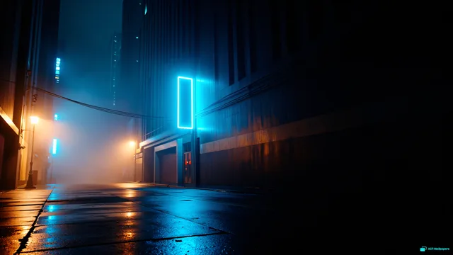 Neon Canyon Rain — Cyberpunk city 4K wallpaper