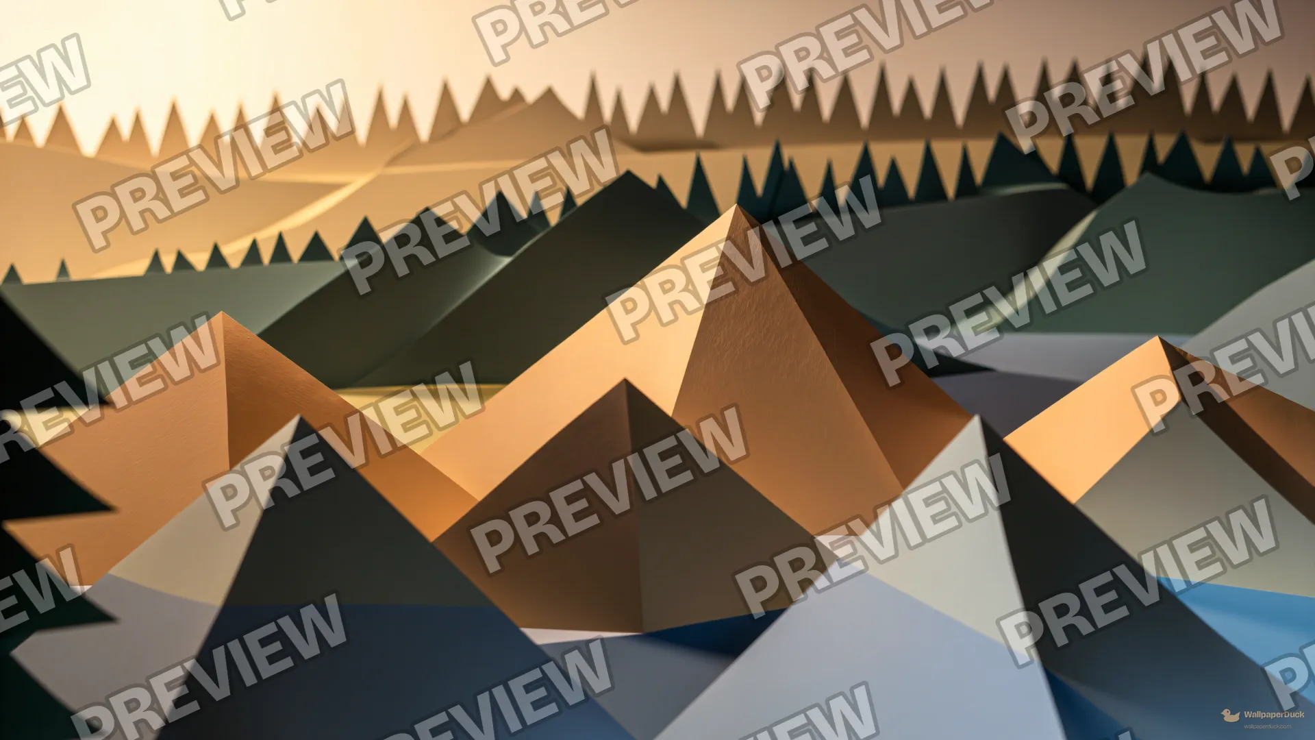 Paper Diorama Valley — Paper dioramas 4K wallpaper