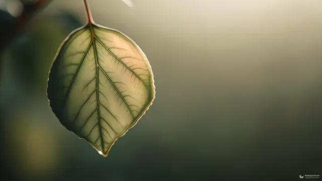 Rose Leaflet Vein Detail — Botanical macro 4K wallpaper