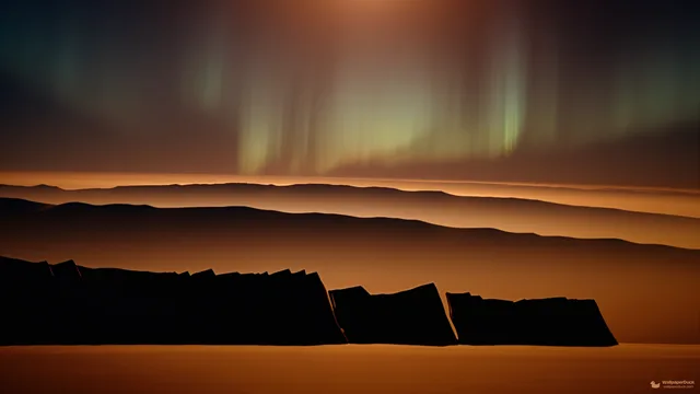 Polar Silhouette Layers — Layered silhouettes 4K wallpaper