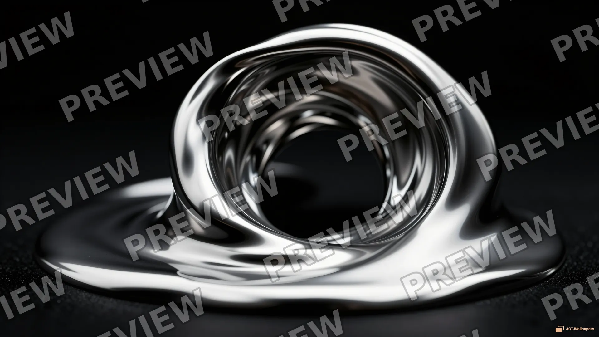 Viscous Silver Fold — Chrome texture 4K wallpaper