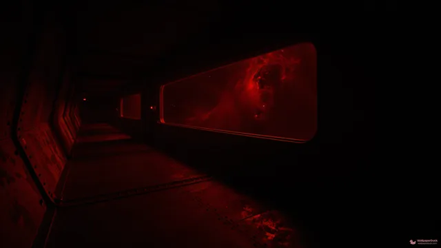 Corridor to the Void — Sci-fi interiors 4K wallpaper