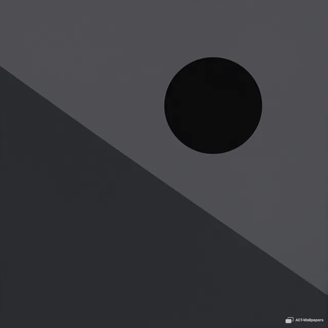 Charcoal Circle Study — Minimal geometric 4K wallpaper