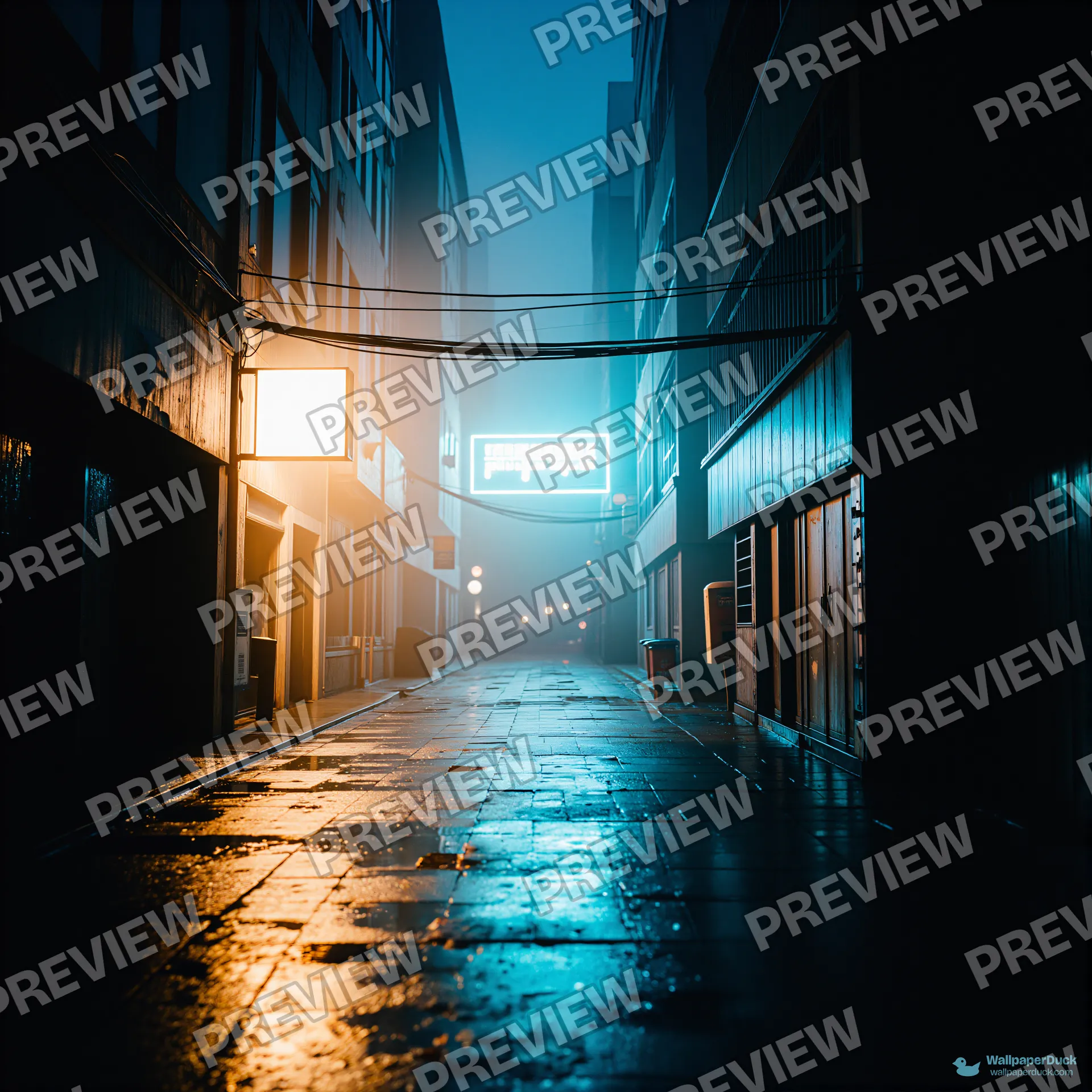 Neon Street Canyon — Cyberpunk city 4K wallpaper