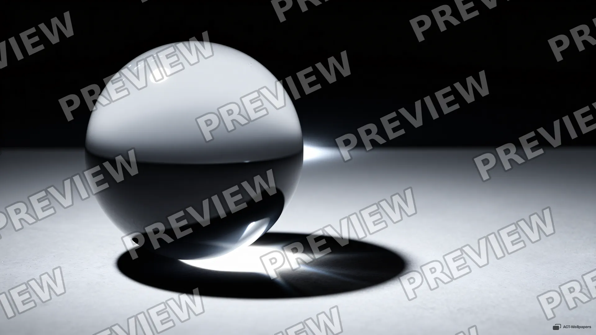 Hollow Sphere Focus — Glass & light 4K wallpaper