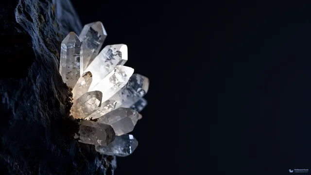 Basalt Quartz Transmission — Crystals & minerals 4K wallpaper