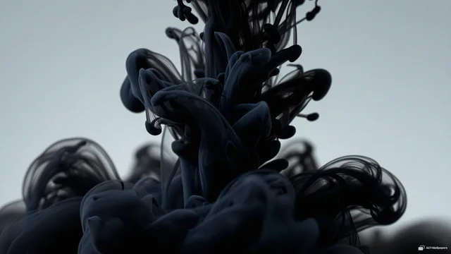 Ink Dispersal Macro — Abstract fluid 4K wallpaper