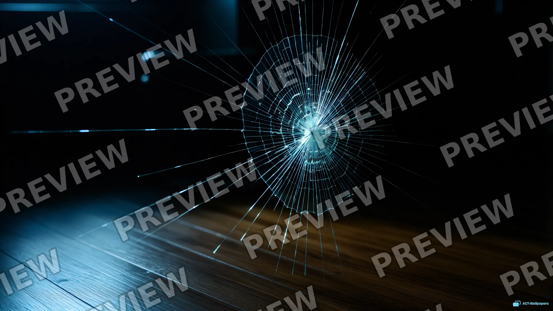 Shattered Moonlight Pane — Shattered glass 4K wallpaper