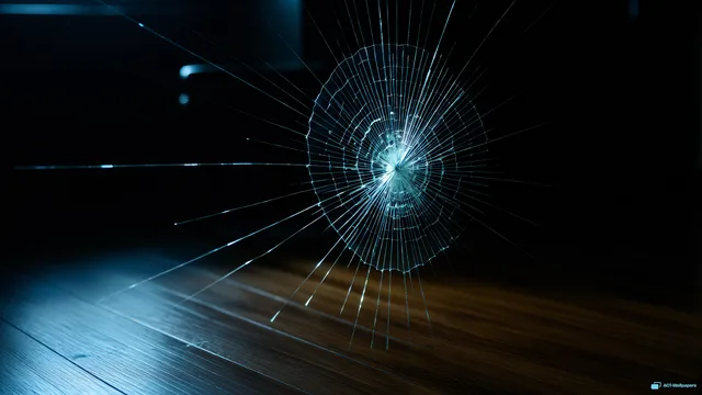 Shattered Moonlight Pane — Shattered glass 4K wallpaper