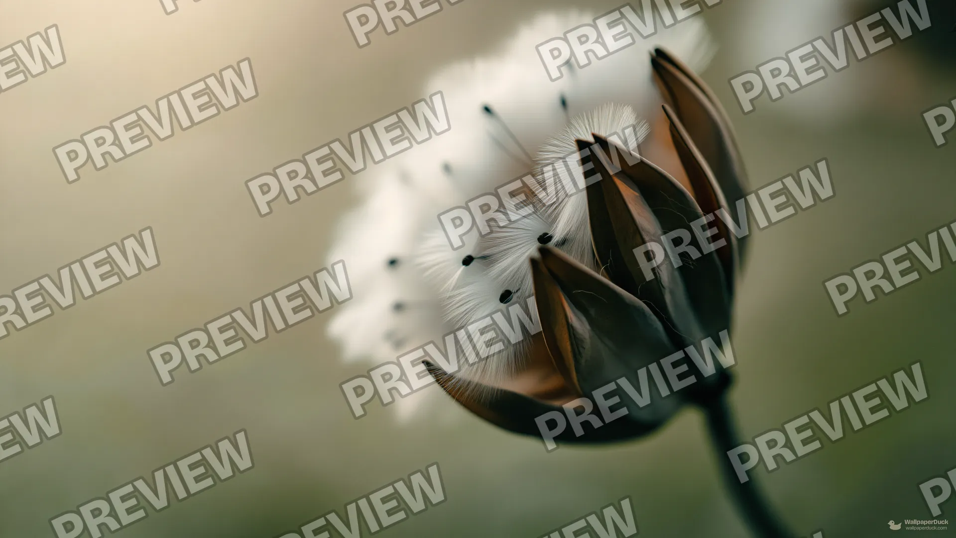 Milkweed Seed Floss — Botanical macro 4K wallpaper