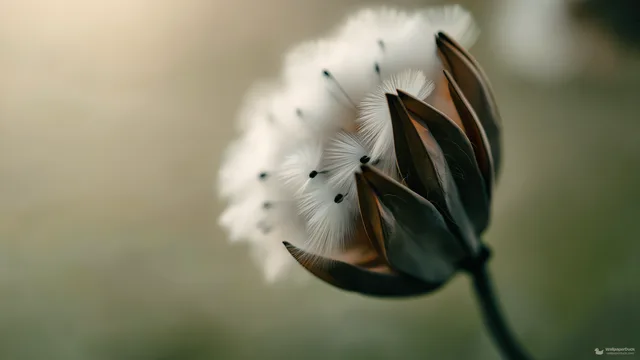 Milkweed Seed Floss — Botanical macro 4K wallpaper
