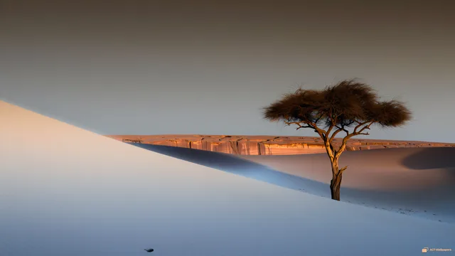 Sinuous Dune Ridge — Desert 4K wallpaper