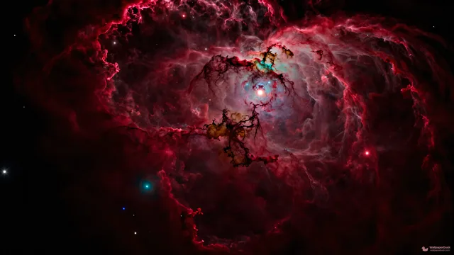 Turbulent H-II Filaments — Cosmic & astrophotography 4K wallpaper