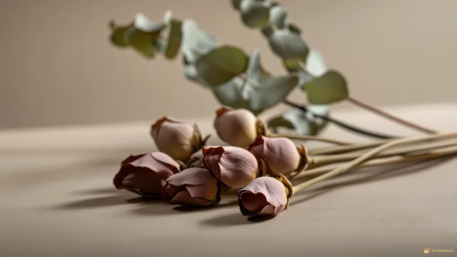 Dried Botanical Still Life — Dried flower arrangements 4K wallpaper