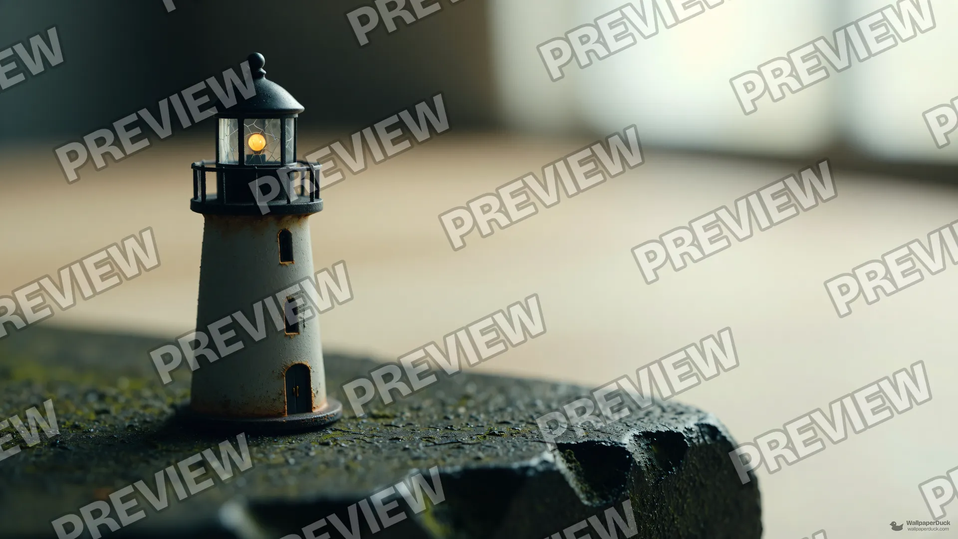 Miniature Lighthouse Memory — Miniature worlds 4K wallpaper