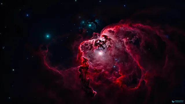 Crimson Ionized Core — Cosmic & astrophotography 4K wallpaper