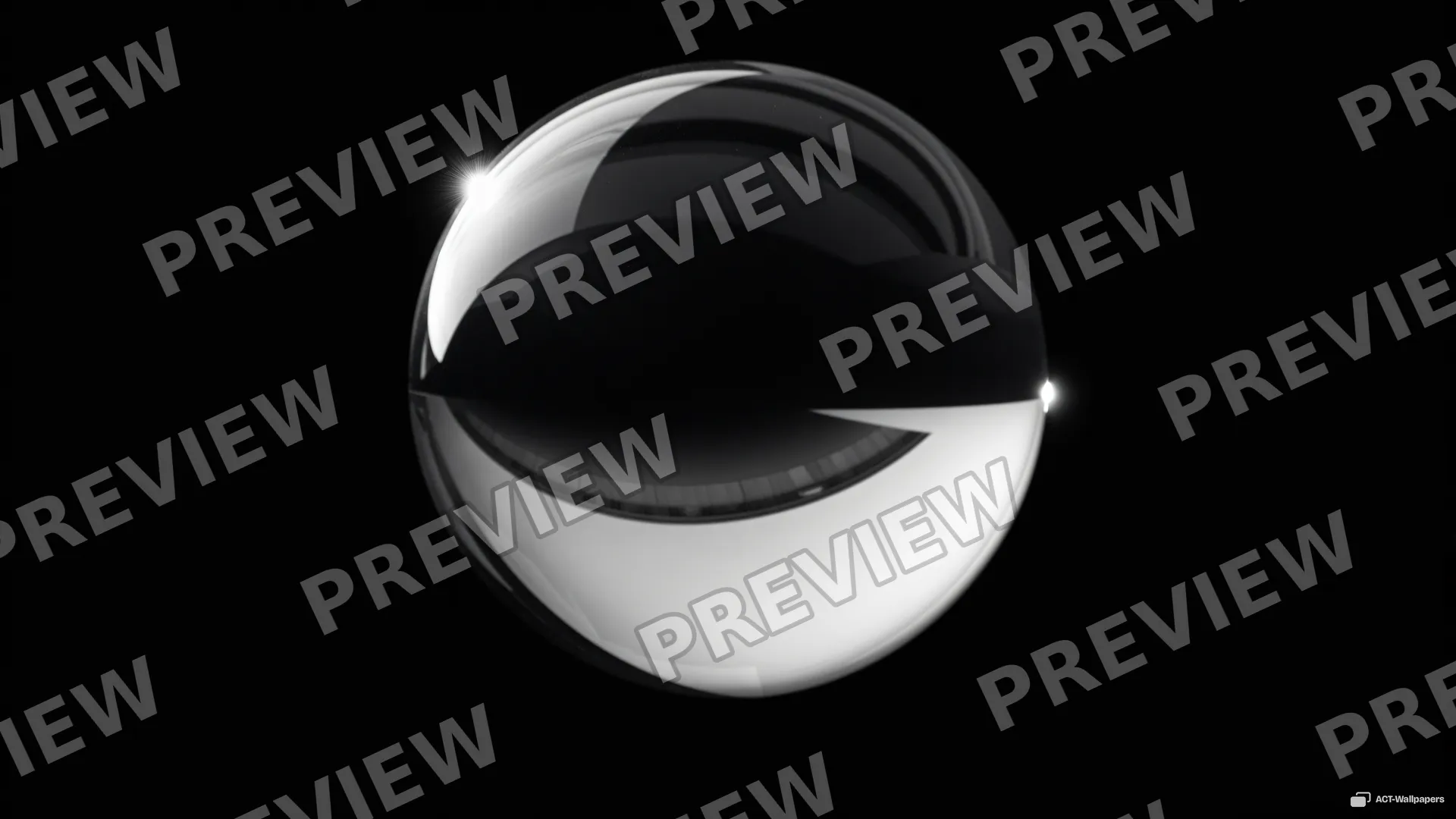 Void Chrome Sphere — Chrome texture 4K wallpaper