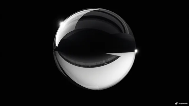 Void Chrome Sphere — Chrome texture 4K wallpaper