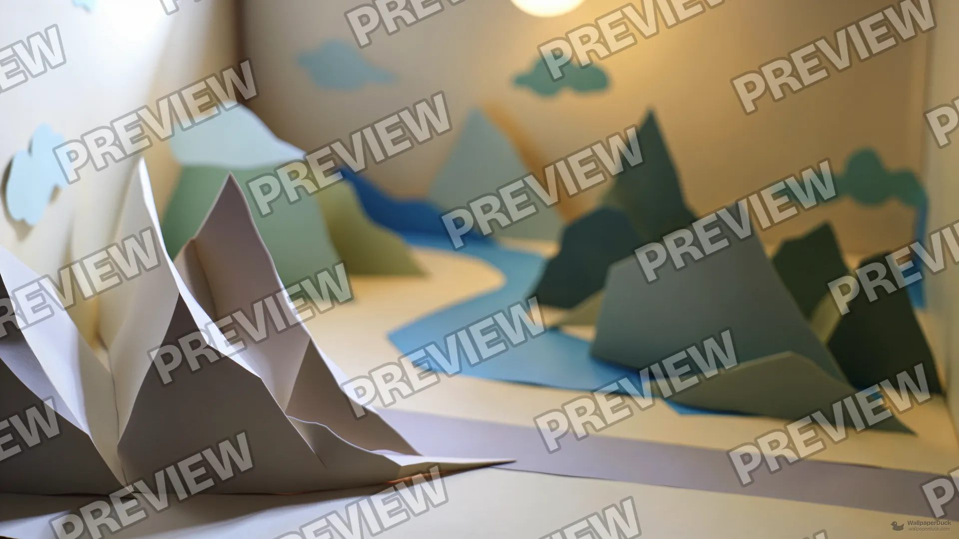 Matte Paper Diorama — Paper dioramas 4K wallpaper