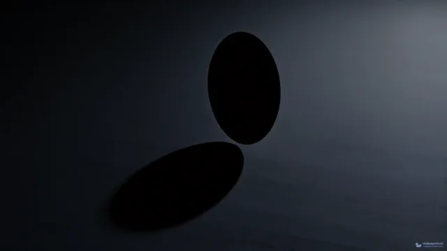 Ominous Black Void — Minimal geometric 4K wallpaper