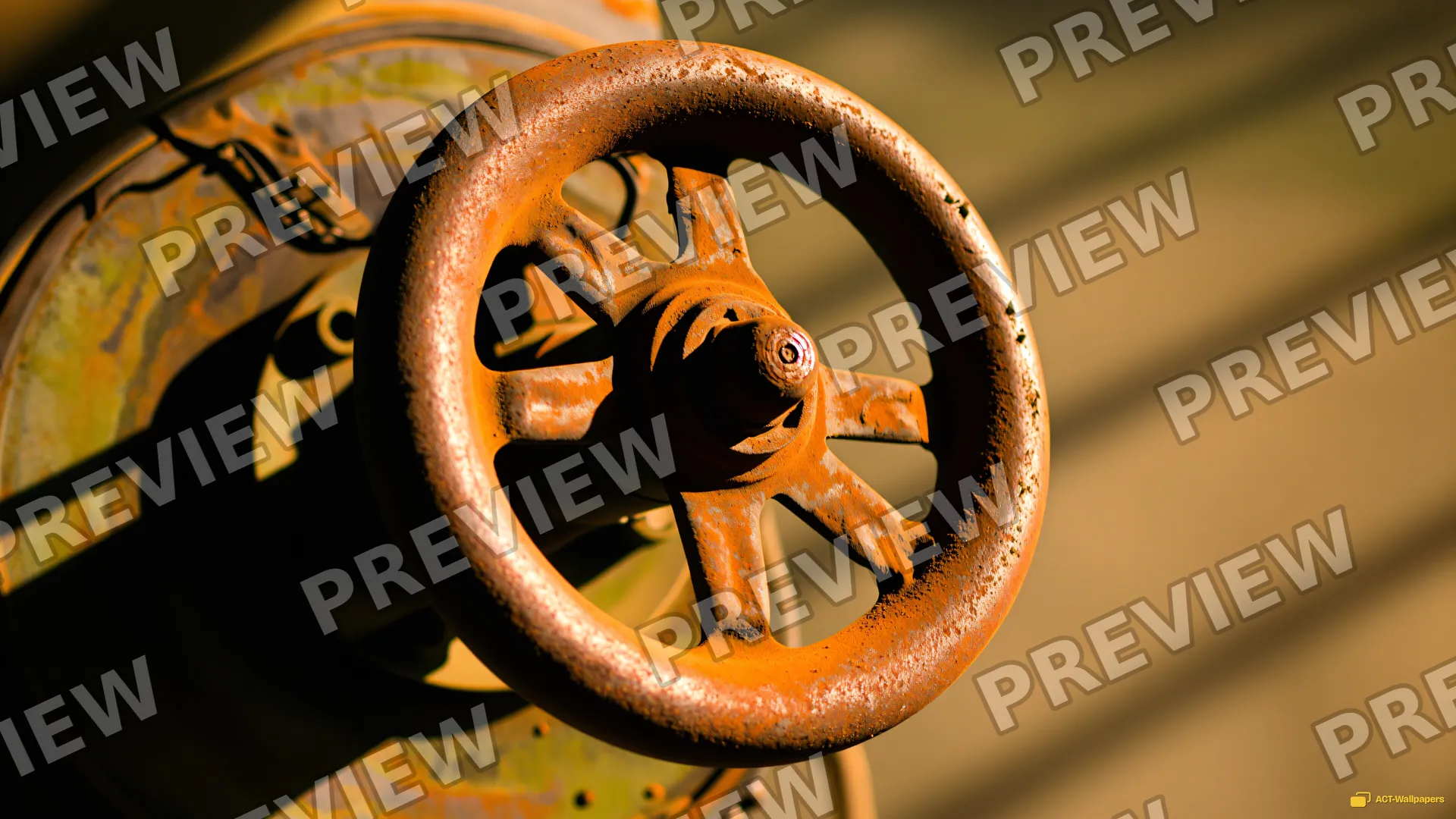 Corroded Marine Valve Macro — Analog macro mechanics 4K wallpaper