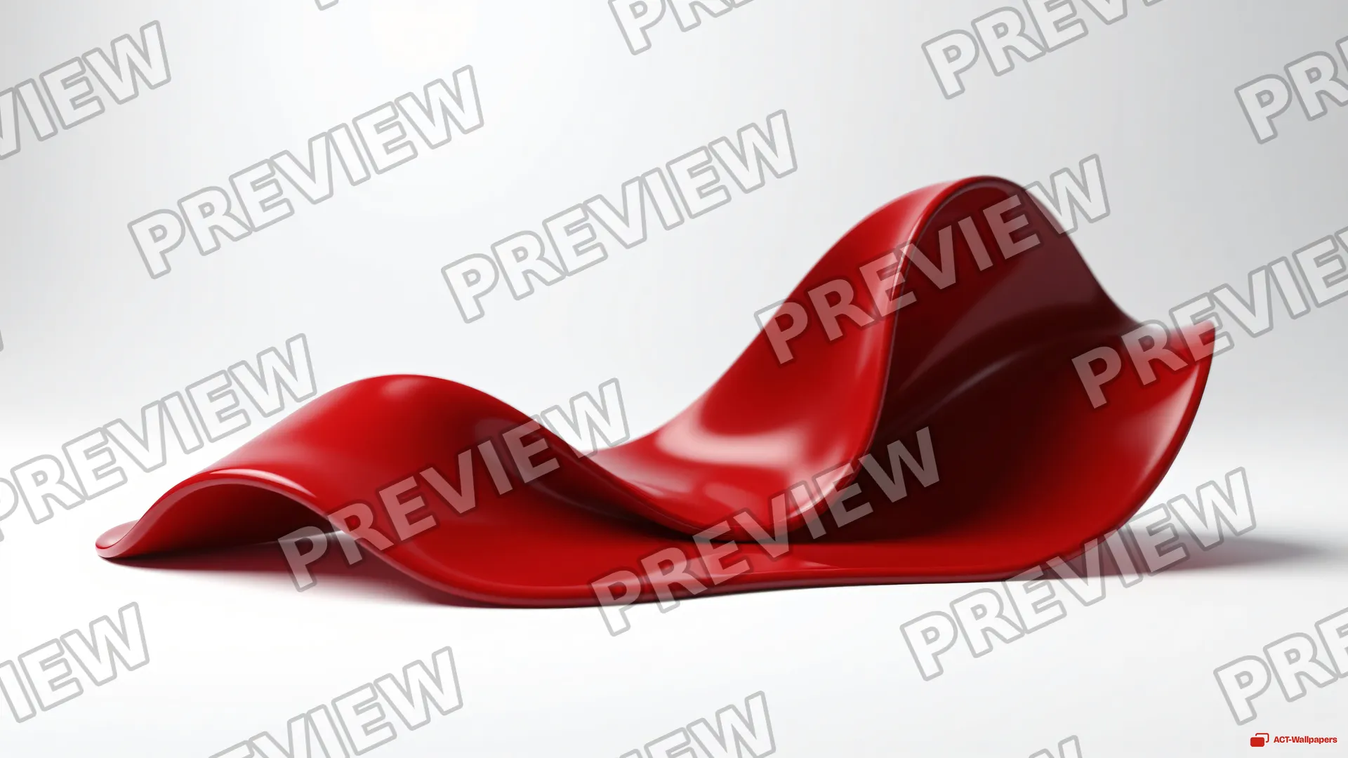 Red Lacquer Ribbon — Liquid forms 4K wallpaper