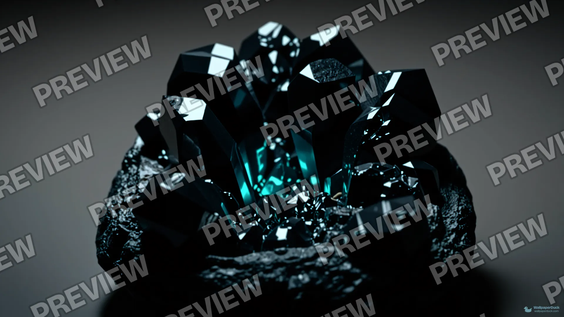 Obsidian Geode Glow — Crystals & minerals 4K wallpaper