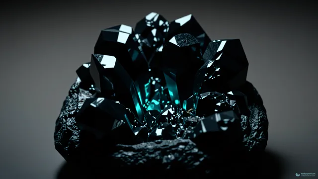 Obsidian Geode Glow — Crystals & minerals 4K wallpaper