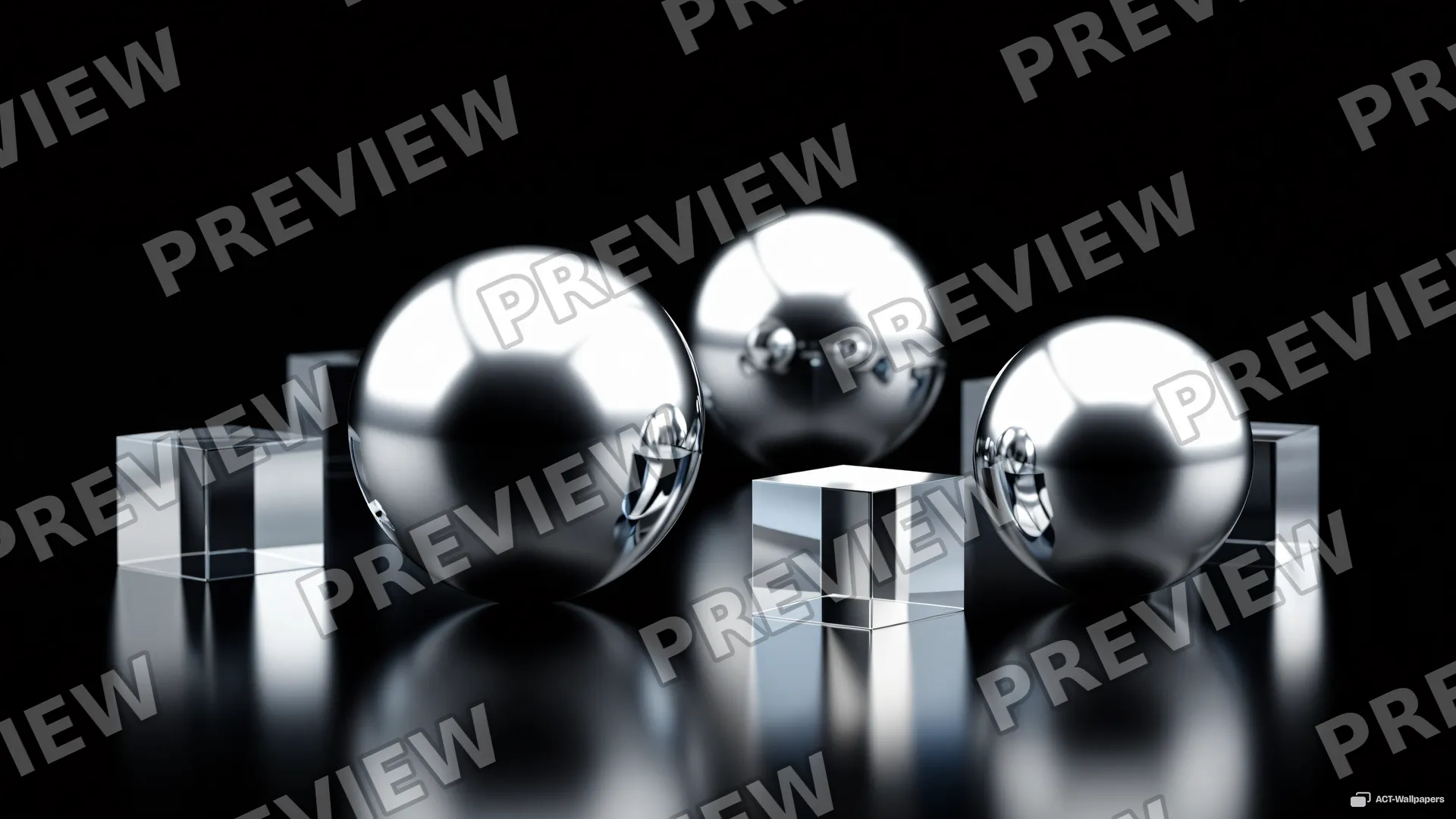 Chrome and Glass Precision — Chrome & glass 4K wallpaper