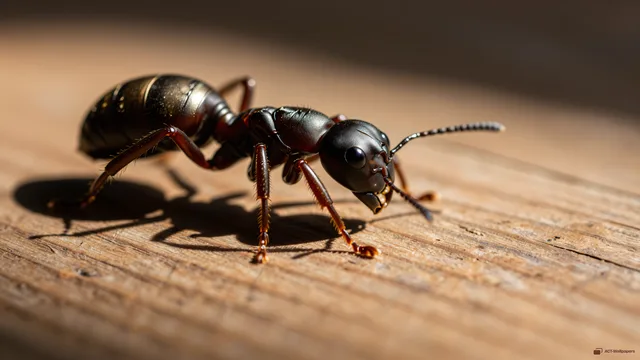 Giant Ant on Oak — Giant ant surface 4K wallpaper