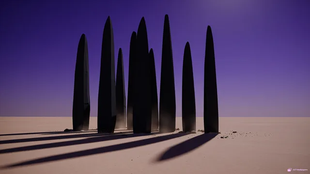 Carbon Spires Twilight — Carbon columns 4K wallpaper