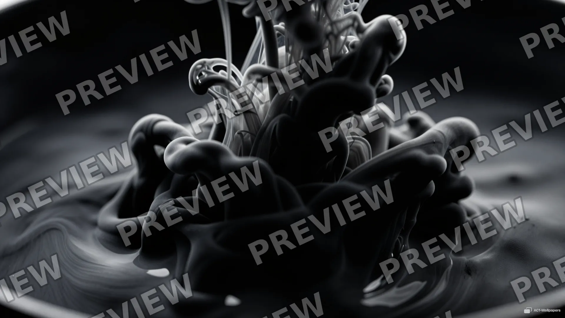 Ink Tendril Dispersion — Dark fluid 4K wallpaper