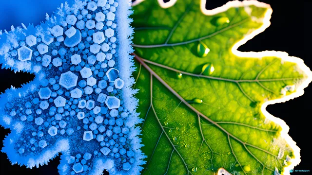 Split Season Oak Leaf — Split-season leaves 4K wallpaper