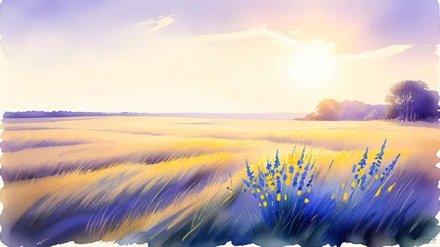 Summer Meadow Impression — Watercolour & impressionism 4K wallpaper