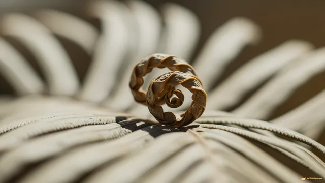 Desiccated Fern Fiddlehead — Dried botanicals 4K wallpaper