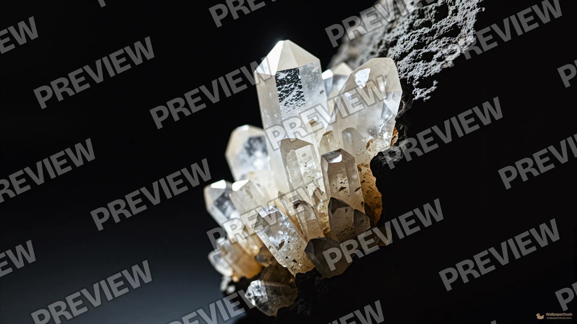 Basalt Quartz Vein — Crystals & minerals 4K wallpaper