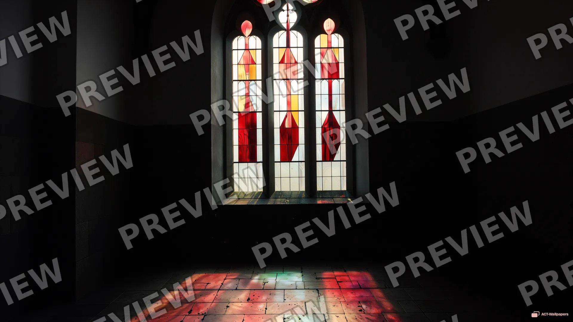 Chapel Light Study — Stained-glass light 4K wallpaper