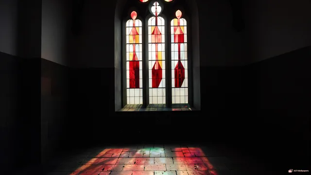 Chapel Light Study — Stained-glass light 4K wallpaper