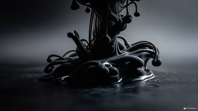 Ink Viscosity Study — Dark fluid 4K wallpaper