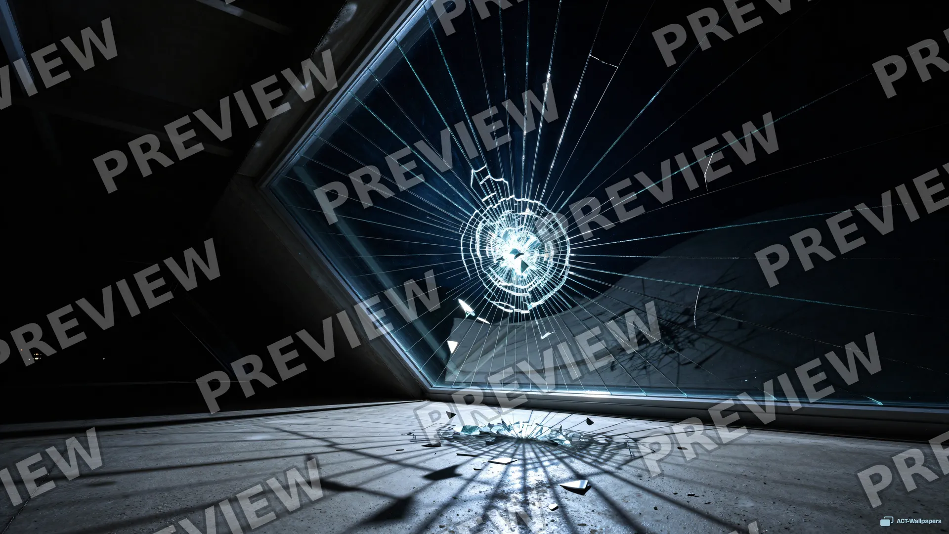 Ceiling Shatter Caustics — Shattered glass 4K wallpaper