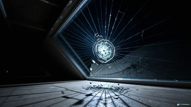 Ceiling Shatter Caustics — Shattered glass 4K wallpaper