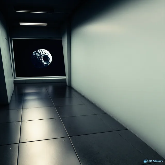 Deep Space Corridor — Sci-fi interiors 4K wallpaper