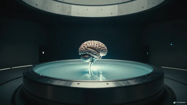 Cognitive Core Suspension — Sci-fi interiors 4K wallpaper