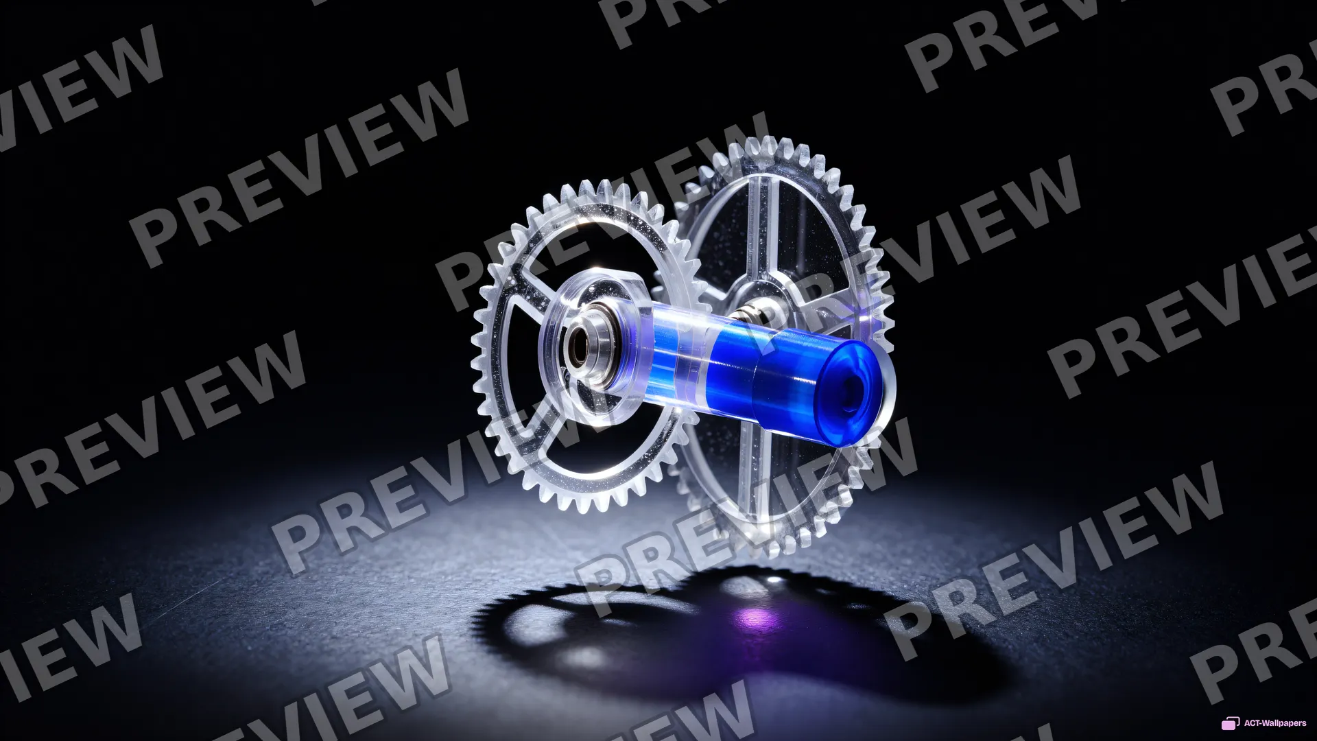 Spectral Quartz Escapement — Crystal machines 4K wallpaper