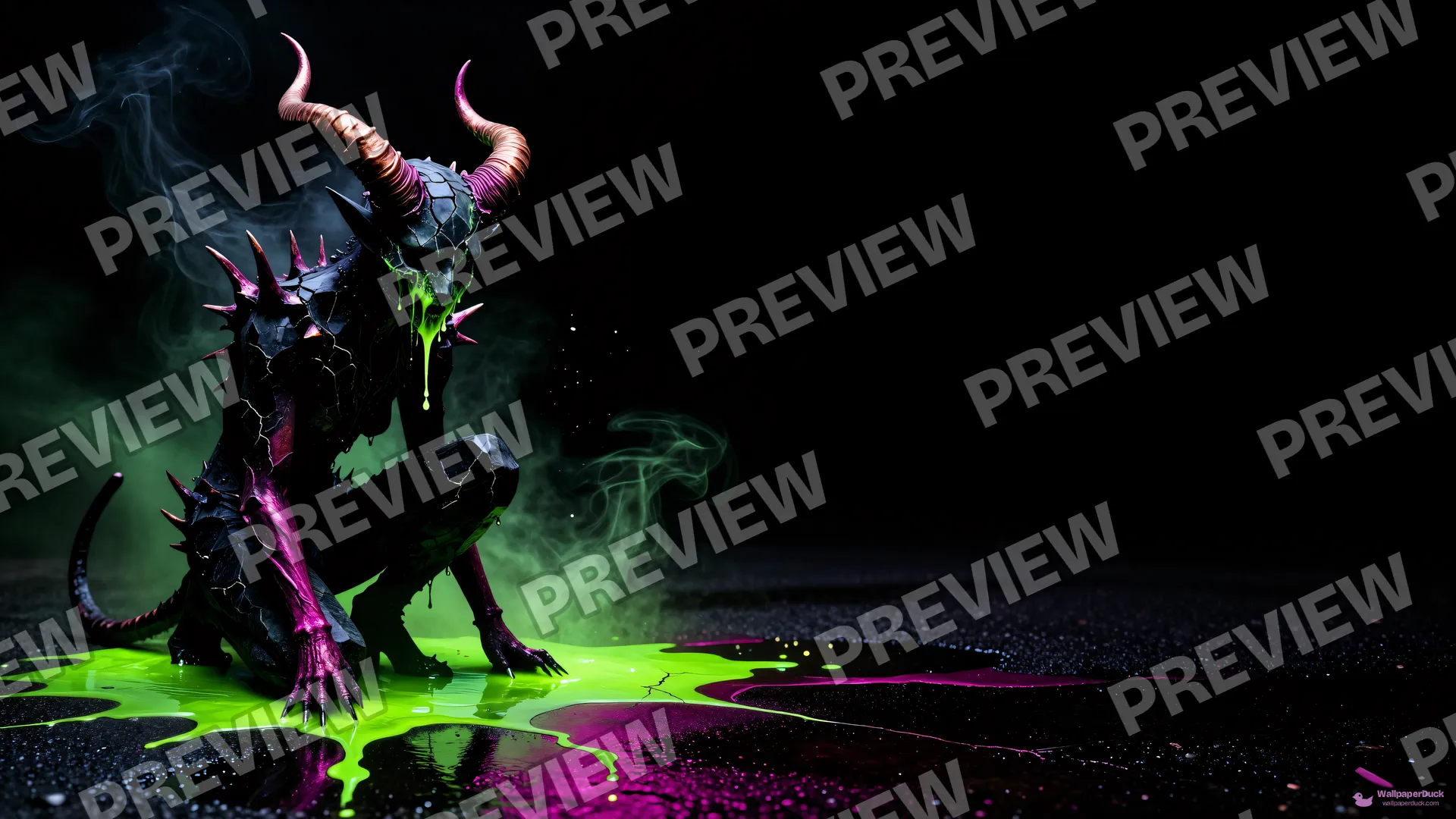 Obsidian Nightmare — Neon nightmare 4K wallpaper
