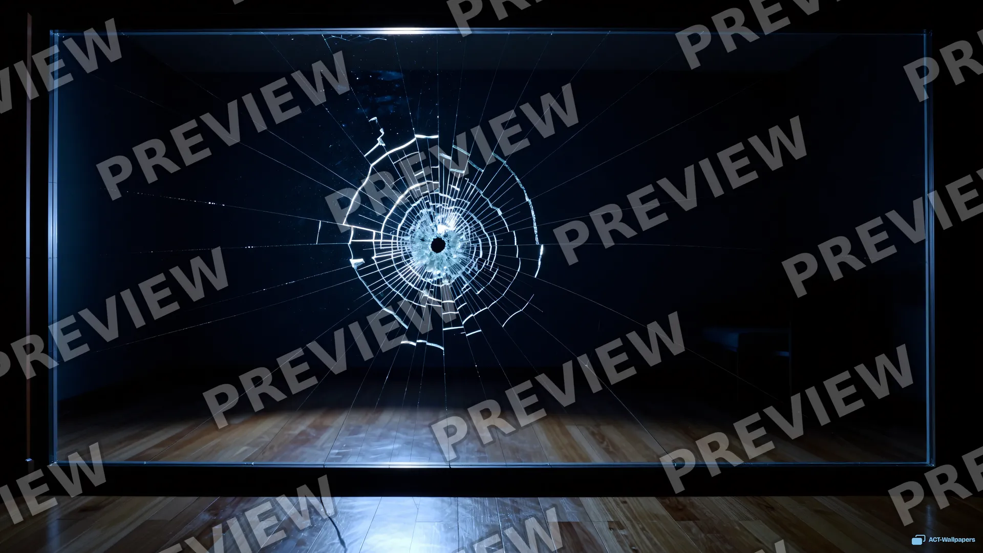 Shattered Midnight Pane — Shattered glass 4K wallpaper
