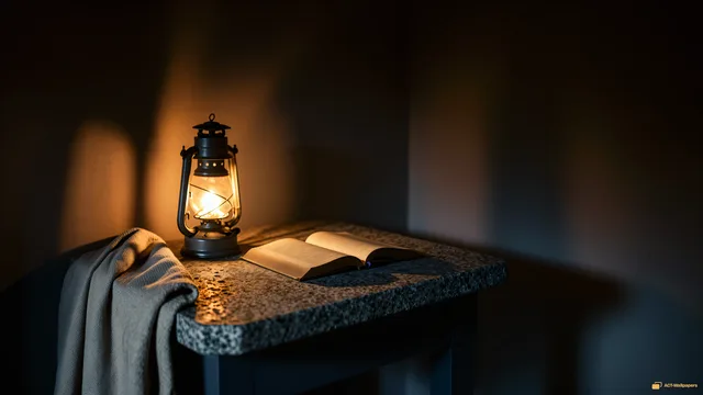 Library Alcove Glow — Dark interiors 4K wallpaper