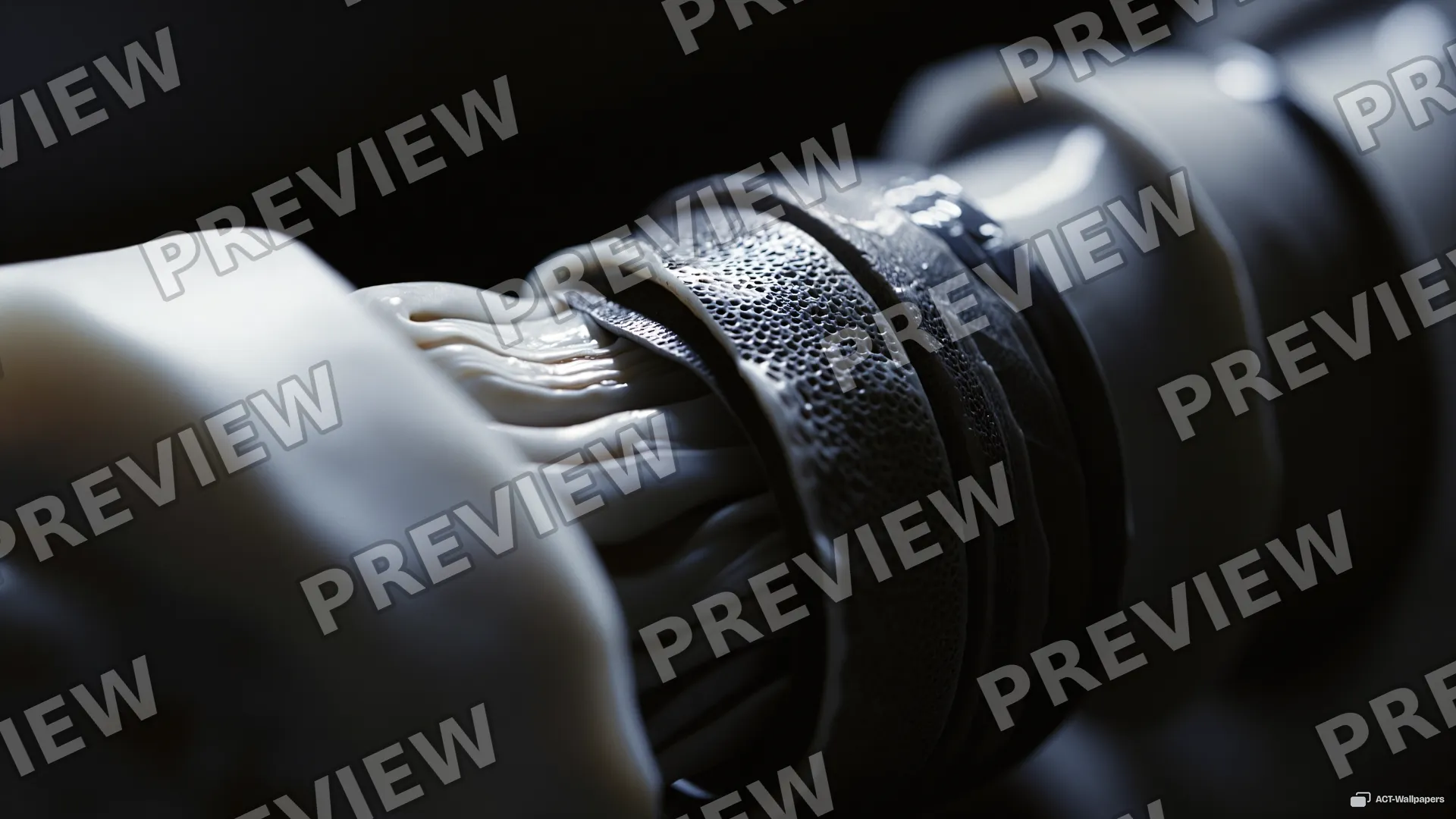 Biomechanical Piston Macro — Organic machines 4K wallpaper
