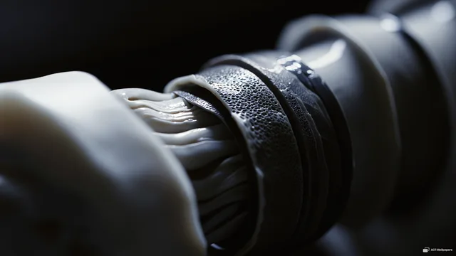 Biomechanical Piston Macro — Organic machines 4K wallpaper