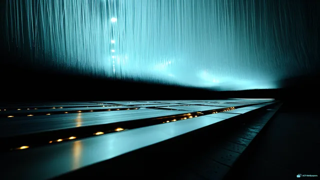 Fiber Optic Cavern Mainframe — Sci-fi interiors 4K wallpaper